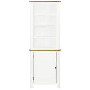 Organiseur d'angle en bois de chêne massif, dimensions 23,2''x14,2''x70,9'' - Product Image 3