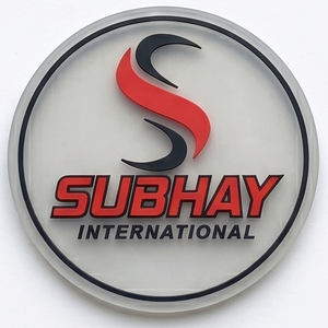 SUBHAY INTERNATIONAL Rectangle Rubber <b>Patch</b> 3D Embossed <b>Sew</b>-<b>On</b> Logo - Product Image 4