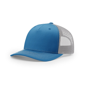 หมวกเบสบอลตาข่ายลำลองคุณภาพสูง 5 แผง ผ้าคอตตอนทวิลล์ ปักโลโก้สีทอง ด้านหน้า ผลิตโดย TANAZAINRA - Product Image 1