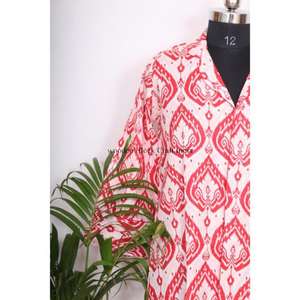 Vestido Midi de Verano para Mujer, Hecho a Mano, Ecológico, Lavable, de Secado Rápido, 100% Algodón, Ajustado, con Botones, Cuello en V, Manga 3/4 - Product Image 2