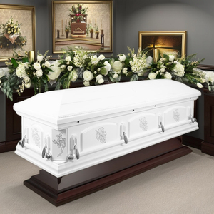 Vietnam DSP Fabricación de alta calidad CKT2004 Hoja caída WHHT Ataúd de madera Estilo norteamericano Ataúd funerario Suministros funerarios - Product Image 6