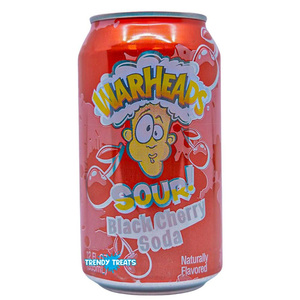 WARHEADS SOUR Black Cherry SODA CAN 355ML  Soda fruitée acidulée avec les saveurs classiques de Warheads - Product Image 1