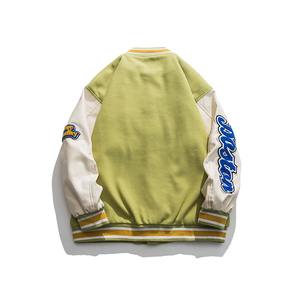 Custom Logo Wool Chenille Embroidery <b>Patchwork</b> Stand Collar Varsity <b>Jacket</b> for Men - Product Image 3