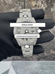 Reloj de Lujo Deportivo con Diamantes Incrustados, Claridad VVS1, con Moissanita, Analógico, para Hombre y Mujer, Exportación a India - Product Image 4