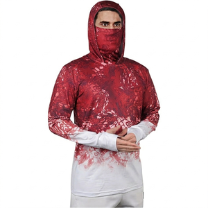 OEM Factory Custom <b>Hooded</b> Fishing <b>Shirt</b> UPF 50+ Anti UV Quick Dry Long Sleeve Polyester Jersey Wear - Product Image 4