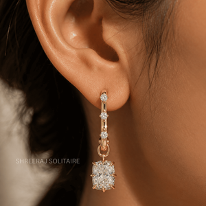 Pendientes de Diamantes Cultivados en Laboratorio con Corte Brillante de 3 CTW, Certificados por IGI, Oro Sólido de 14K/18K - Product Image 4
