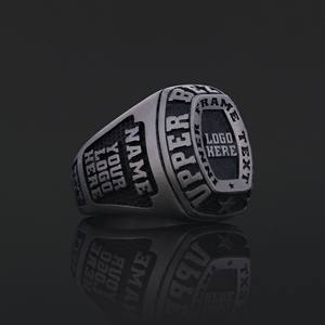 Bague d'université BOJ MCollege 008 personnalisée en argent avec diamant, bague de diplôme unisexe, certifiée GIA, micro-prix bas - Product Image 1