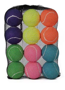 Colorful Tennis <b>Balls</b> Set in Mesh Bag Portable for Entertainment Practice - Product Image 4