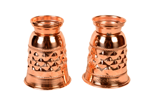 Gobelet à eau de luxe en cuivre pur à double paroi, écologique, finition martelée, élégant, tasse ayurvédique pour une consommation quotidienne saine - Product Image 3