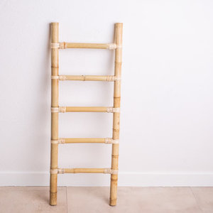 Premium Natural Home Decor Bamboo <b>Ladder</b> Towel Rack Bamboo <b>Ladder</b> Shelf for Home Decoration - Product Image 4