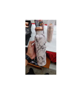 Bouteille d'eau légère en cuivre avec un design floral imprimé en émail facile à transporter pour les sorties scolaires au bureau - Product Image 5