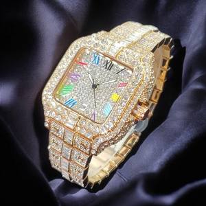 Reloj cronógrafo de moissanita - Pasa la prueba del detector de diamantes, reloj de moissanita 100% hecho a mano - Venta al por mayor y al por menor de proveedor indio - Product Image 2