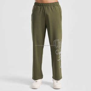Pantalon de jogging d'entraînement doux 100% coton pour hommes, pantalon de survêtement décontracté ample avec logo personnalisé et confort maximal, vente en gros - Product Image 3