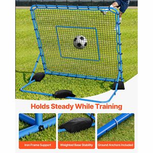 อุปกรณ์ฝึกซ้อมฟุตบอลแบบ Quick Switch Angle Soccer Goal Rebounder โครงเหล็กแข็งแรง ทนทาน ตาข่าย PE สำหรับฝึกส่งบอล - Product Image 5