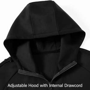 Survêtement en jean vintage pour homme, à capuche, couleur unie, avec cordon de serrage, coupe ample, respirant, séchage rapide, léger, couleur personnalisable - Product Image 4