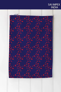 SAI IMPEX 100% Cotton Modern Kitchen Towel Printed Red on Navy Blue Washable Sustainable Anti- <b>Home</b> <b>Textile</b> Tamil Nadu Made - Product Image 6