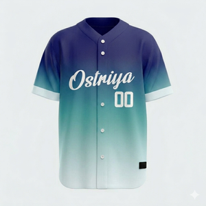Custom Printed Front Heat-Transfer Full Button Short <b>Baseball</b> Shirt Adults Professional Breathable Quick Dry Anti-Bacterial Bulk - Product Image 1