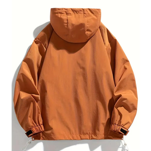 Nouvelle veste bomber formelle à demi-zip en tissu écossais avec lettres, pour homme, style rétro streetwear, col montant et poches, collection printemps-automne - Product Image 2