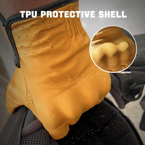 Guantes de Motocicleta de Cuero Premium OEM/ODM Personalizables Compatibles con Pantalla Táctil Completa Ventilación Transpirable para Motociclistas - Product Image 5
