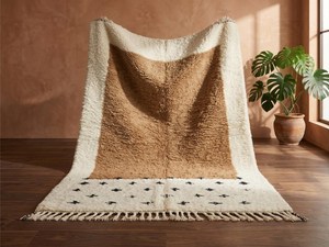 Tapis Beni Ourain marocain en laine berbère noué à la main, tapis géométrique bohème fait main, taille personnalisée, vente en gros - Product Image 5