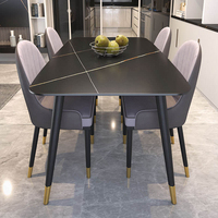 Ensemble de table à manger en bois moderne - Design minimaliste de luxe, durable, 4 places, pour la maison et l'hôtel