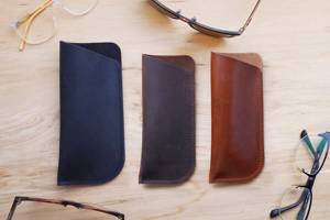 Handmade Genuine Leather <b>Glasses</b> Cover Slim Vintage Cowhide Pouch Luxury Soft <b>Reading</b> Spectacles <b>Case</b> Holder LGC-0007 - Product Image 5