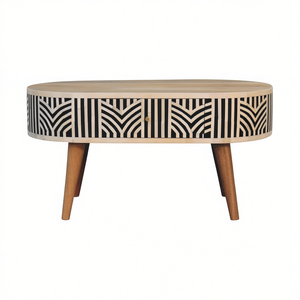 Luxury Handmade <b>Bamboo</b> Wood Accent Side <b>Table</b> Bone Inlay Modern Designer Furniture Living Room Bedroom Decor India RR - Product Image 1