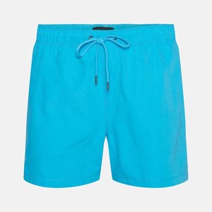 Shorts de Baño para Hombre, Color Azul Sólido, Secado Rápido, Cintura con Cordón Ajustable, Estilo Casual, Corte Medio, Tejido de Poliéster - Product Image 6