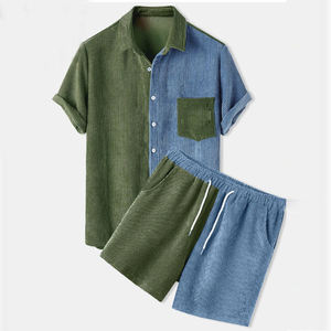 Conjunto de Pantalones Cortos de Pana de Dos Piezas para Hombre, Estilo Moderno, Personalizado, de Verano, Nueva Moda, Gran Venta - Product Image 3