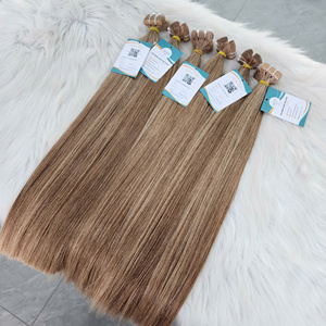 Extensiones de Cabello Adhesivas, Cabello Vietnamita Liso Natural, Color Natural, Encaje Transparente, Largo, con Reflejos, Calidad Premium, Puntas Más Gruesas - Product Image 3