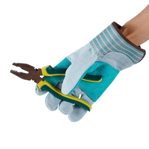 Gants de travail à double paume renforcés résistants à la chaleur, gants de sécurité en cuir croûte de qualité supérieure, durables, pour la protection des mains - Product Image 4