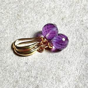 <b>Purple</b> Amethyst Stud Earrings 925 Sterling Silver 14K Gold Plated February Birthstone Jewelry Gift For Her - Product Image 2