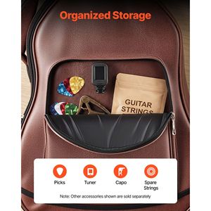 Étui rigide pour guitare acoustique 47,1 pouces, coque rigide Oxford, étui de voyage protecteur avec compartiment pour accessoires et rembourrage en mousse - Product Image 5