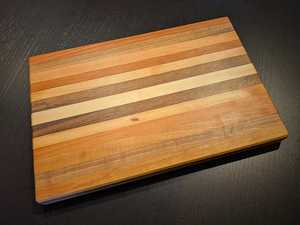 Personalized Walnut Cutting <b>Board</b> Rectangle Anti Slip Chopping Block Kitchen Serving Tray With Engraved Names And Date By UO - Product Image 1