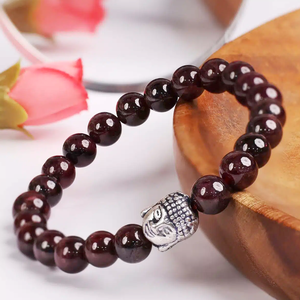 High Quality Garnet <b>Beads</b> Buddha <b>Bracelet</b> Romantic Gift Fashion Charm Jewelry for <b>Men</b> Women Energy Meditation - Product Image 5