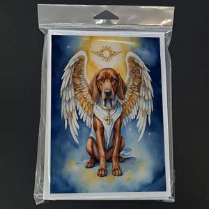 Redbone Coonhound My Angel Tarjetas de felicitación Paquete de 8 Whimsical A7 Tamaño 5x7 Tarjetas de nota en blanco con sobres - Product Image 3