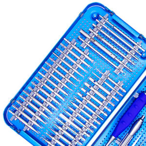 Kit d'instruments chirurgicaux orthopédiques en acier inoxydable : Pinces de maintien osseux, Plaques, Vis, Forets, Taps, Kit de petits fragments, Blush - Product Image 4