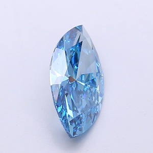 Diamant de laboratoire Marquise bleu vif fantaisie de 1,53 carat, certifié IGI, qualité VVS1, polissage excellent, pierre précieuse synthétique CVD pour bague de fiançailles - Product Image 4
