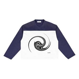 T-shirt long surdimensionné pour homme de haute qualité, écologique, 100% coton, avec logo personnalisé, manches longues - Product Image 1