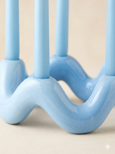 Orion เชิงเทียนทำด้วยมือแบบโมเดิร์นทำด้วยมือทำจากเรซินเคลือบเงาออกแบบเป็นคลื่นตกแต่งภายในบ้านตกแต่งโต๊ะ - Product Image 3