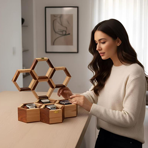 Wooden <b>Watch</b> <b>Case</b> for Business Gift Packaging Wooden <b>Watch</b> Box with Soft <b>Watch</b> Holders OEM Wooden <b>Watch</b> Storage Organizer - Product Image 2