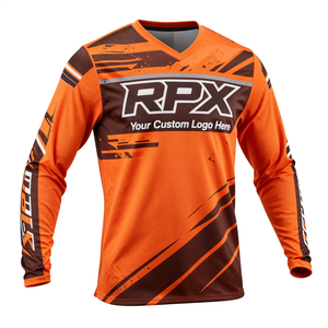Servicio OEM, Camisetas de Motocross Impermeables, Colores y Logotipo Personalizados, Material de Spandex y Poliéster, Ropa de Entrenamiento, Camiseta de Motocross - Product Image 3