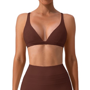 Sujetador Deportivo con Cuello en V para Mujer, Suave, Moldeador, de Secado Rápido, con Soporte y Protección Contra Impactos, Transpirable, para Yoga y Deportes, Talla XL para Adultos - Product Image 6