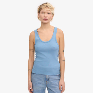 Factory Direct Sale Women's Sportswear <b>Knitted</b> <b>Tank</b> <b>Top</b> Eco-Friendly Quick Dry Breathable Cotton Blend Lightweight - Product Image 1