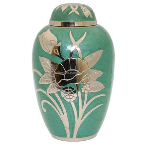 Fabricante indio de urna de cremación de latón fundido de metal, urna funeraria, suministros funerarios para adultos para funerales de Ambience Lifestyle - Product Image 5