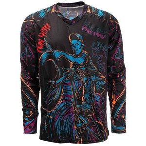 Camiseta de Motocross Sublimada de Manga Larga para Hombre, Diseño Road Test, Secado Rápido, Patrón Negro y Verde - Product Image 3