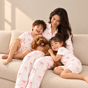 Cartoon Print Bamboo Baby Pajamas Short Sleeve <b>Kids</b> Sleepwear Two Piece Children <b>PJS</b> Custom Logo Sufficient Stock - Product Image 1