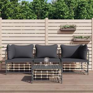 Ensemble de salon de jardin anthracite - Product Image 1