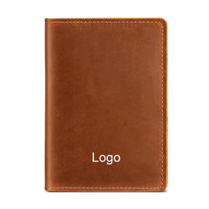 Funda de Pasaporte de Cuero Crazy Horse Vintage de Fábrica, Porta Tarjetas Simple, Porta Pasaporte - Product Image 1