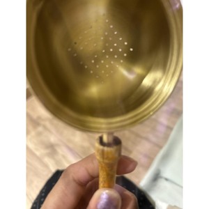 Highest Quality Gold Metal Tea Strainer With Floral Handles Durable Colander For Loose Leaf Brewing Kitchen Tool - Product Image 4